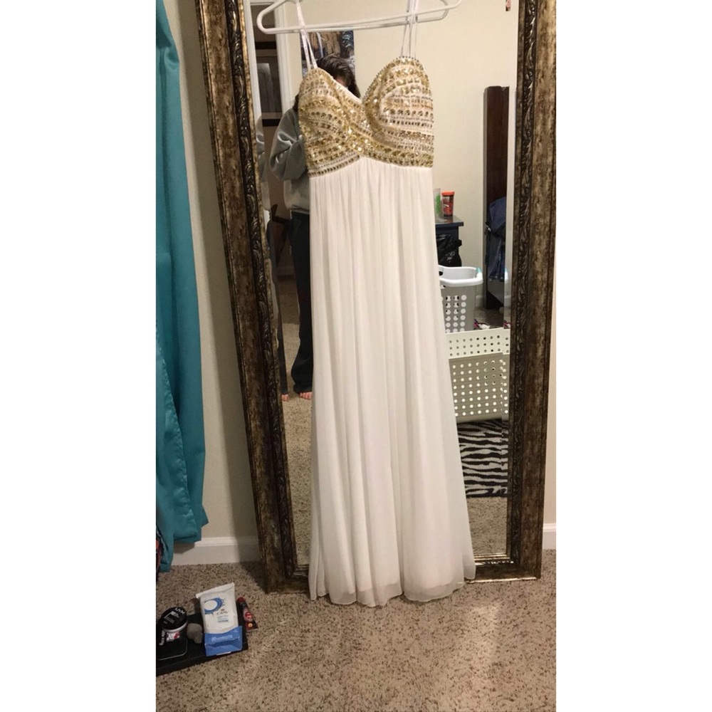 Gold prom dress